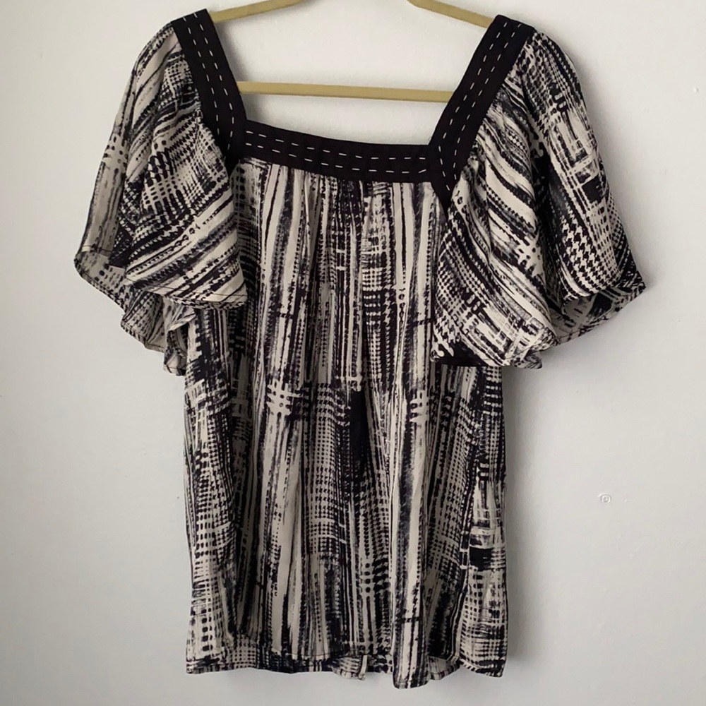 Naked zebra black blouse